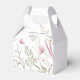 Elegante Pink Wild Floral Wedding Geschenkschachtel