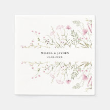 Elegante Pink Wild Floral Wedding