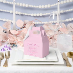 Elegante Pinks Oh Baby Script Pfingstrosen-Baby-Pa Geschenkschachtel