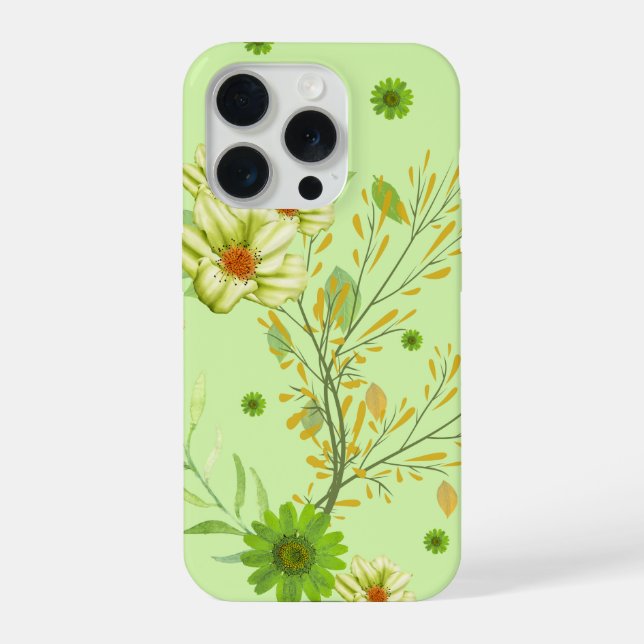 Elegante Pistazien-Grüne Telefonnadel iPhone 15 Pro Hülle (Rückseite)