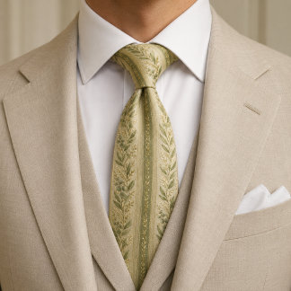 Elegante Pistazien-Luxus-Botanik Krawatte