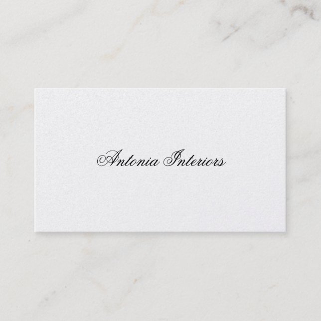 Elegante Platin-Visitenkarte Visitenkarte (Vorderseite)
