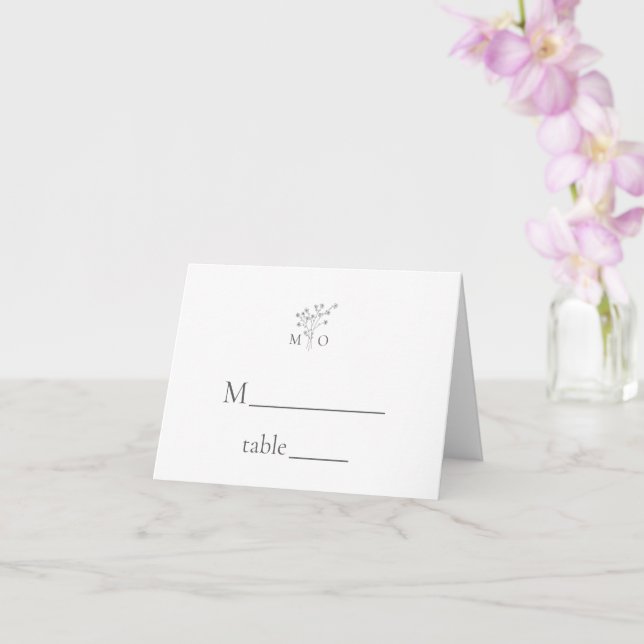 Elegante Platzkarten mit Blumenstrauß Karte (Orchidee)