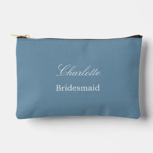 Élégante pochette d'accessoires bleu Dusty