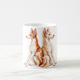 Elegante Podenco-Ibizan-Hound-Podengo-Tasse Kaffeetasse