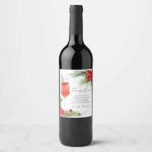 Elegante Poinsettia Cocktail Rezept Weihnachtsgesc Weinetikett