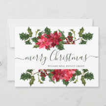 Elegante Poinsettia Weihnachtsgrüße