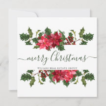 Elegante Poinsettia Weihnachtsgrüße
