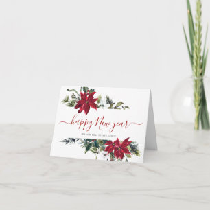 Elegante Poinsettia Weihnachtsgrüße Feiertagskarte