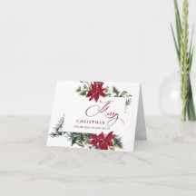 Elegante Poinsettia Weihnachtsgrüße