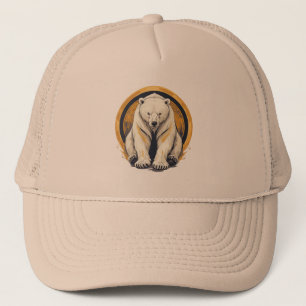 Elegante Polar Bear Illustration Truckerkappe