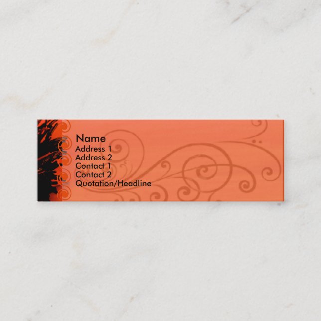Elegante Poppy Business Card Mini Visitenkarte (Vorderseite)