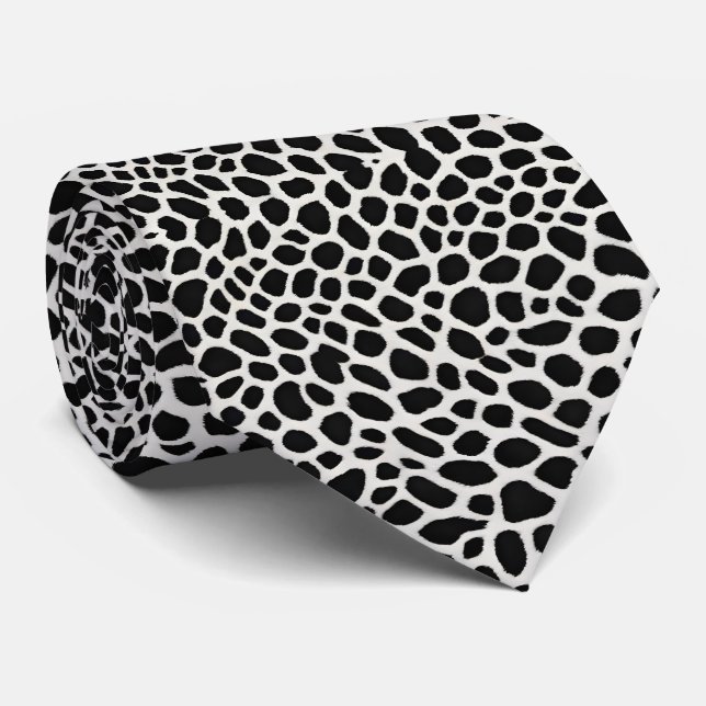 Elegante Popular Luxury White Leopard Collection Krawatte (Gerollt)
