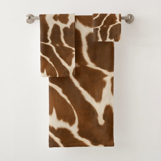 Elegante, populäre Kuh-Imitate Lederkollektion Badhandtuch Set (Insitu)