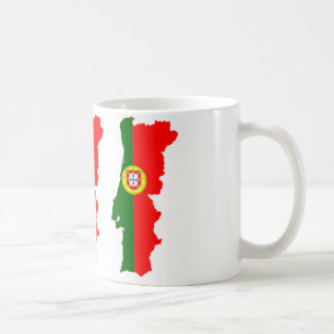 Elegante portugiesische Flagge mit Wappen Kaffeetasse