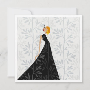 Elegante Pose Glamour Mode Art Karte