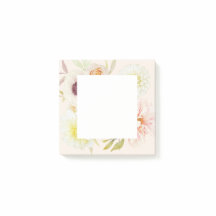 Elegante Post-it-Notizen mit Frühlingsblumen