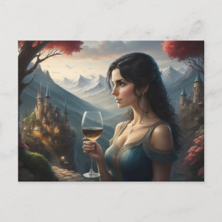 Elegante Postkarte: Wine Drink Postkarte