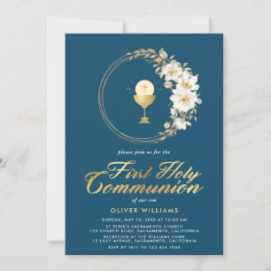 Élégante Première Sainte Communion Invitation