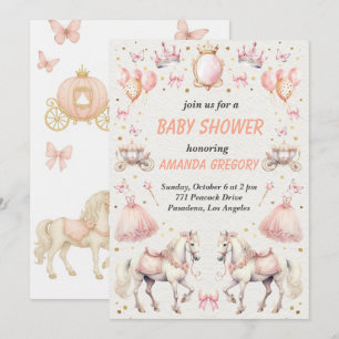 Elegante Princess - Einladung zur Kinderdusche