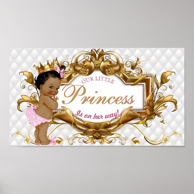 Élégante Princesse Africaine Poster Diamant Blanc (Devant)