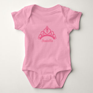 Elegante Prinzessinnen-Tiara in Rosa, Krone für kl Baby Strampler