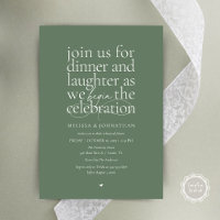 Elegante Probe-Dinner-Liebe & Lachen Minimal