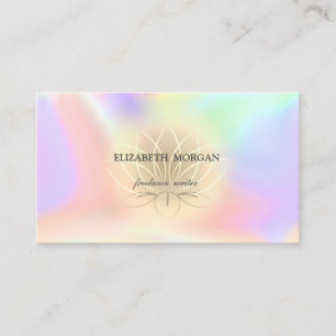 Elegante professionelle goldene Lotus, holografisc Visitenkarte