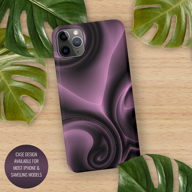 Elegante Psychedelic Lila Wirbel Art Pattern iPhone 16 Pro Max Hülle (Von Creator hochgeladen)