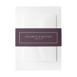 Elegante Pum Lila Wedding Einladungsbanderole