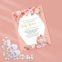 Elegante Pumpkin Baby Dusche Rose Gold
