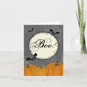 Elegante Pumpkins und Fledermäuse Karte