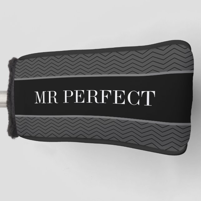 Elegante Putter mit individuelle Name Golf Headcover (Vorderseite)
