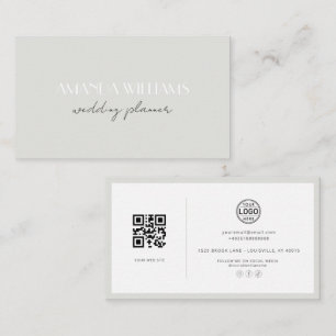Elegante QR Code Card Social Media Business Card Visitenkarte