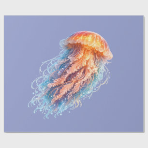 Elegante Qualle Ozean-Fantasie-Illustration Geschenkpapier