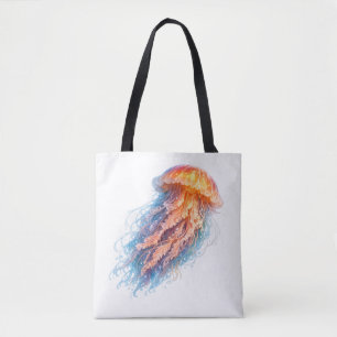 Elegante Qualle Ozean-Fantasie-Illustration Tasche