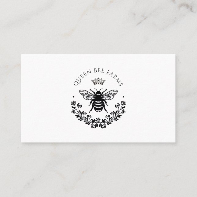 Elegante Queen Bee Business Card Visitenkarte (Vorderseite)