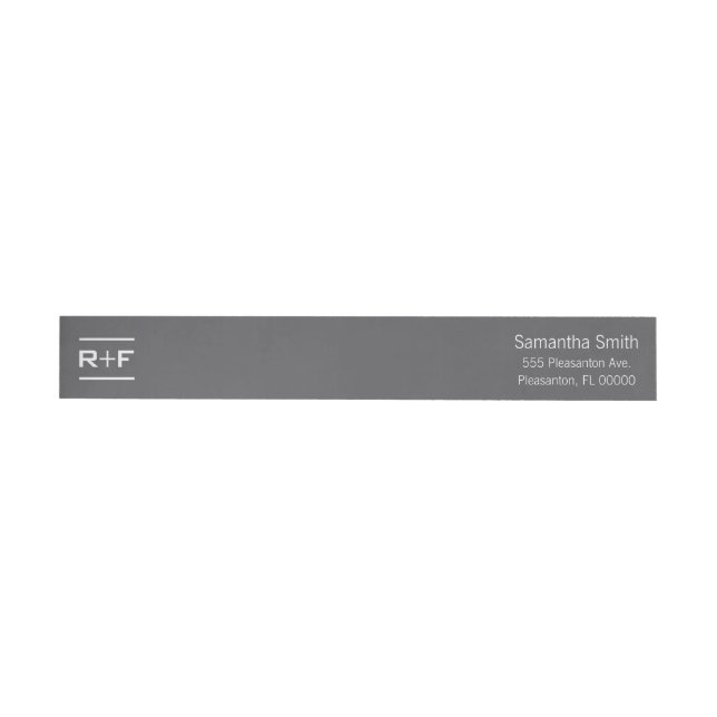 Elegante R+F-Rücksendeadressen-Aufkleber (Person)
