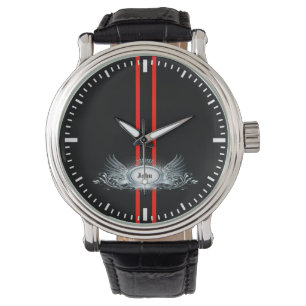 Elegante Racing Strips Personalisierte Männerübe Armbanduhr
