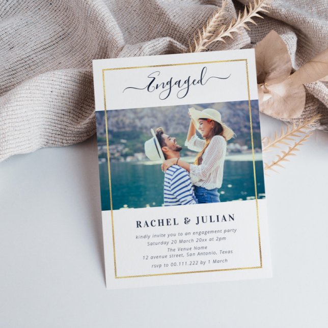 Elegante Rahmen-Foto-Begegnungsparty Einladung (Von Creator hochgeladen)