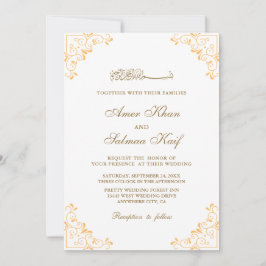Elegante Rahmen muslim Hochzeit Einladung