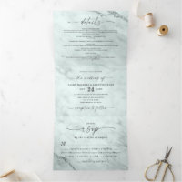 Elegante Rain Dusty Green Metallic Marmorhochzeit