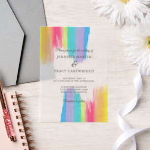 Elegante Rainbow Watercolor Hochzeit