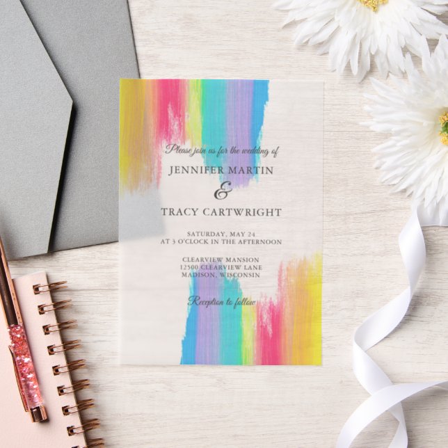 Elegante Rainbow Watercolor Hochzeit (Hochzeit)