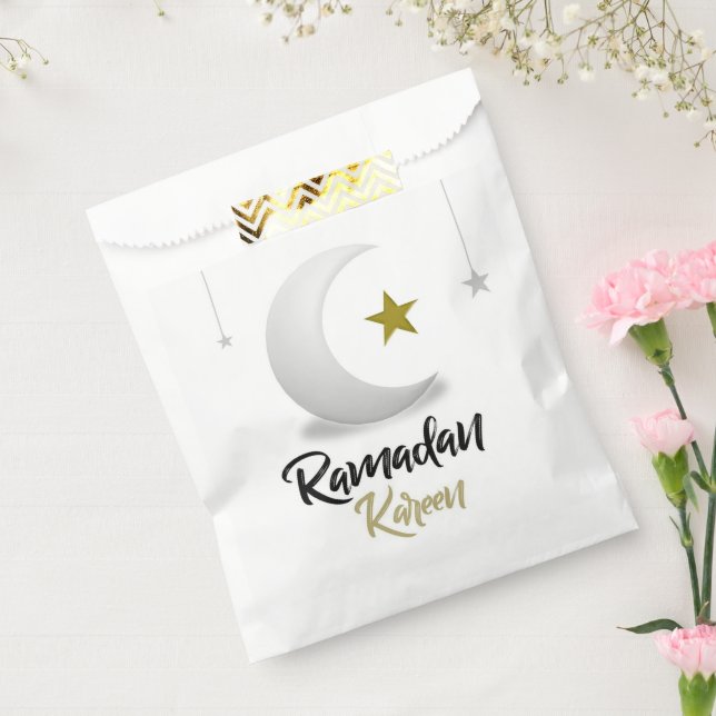 Elegante Ramadan Kareem Crescent Design Islamische Geschenktütchen (Versiegelt)