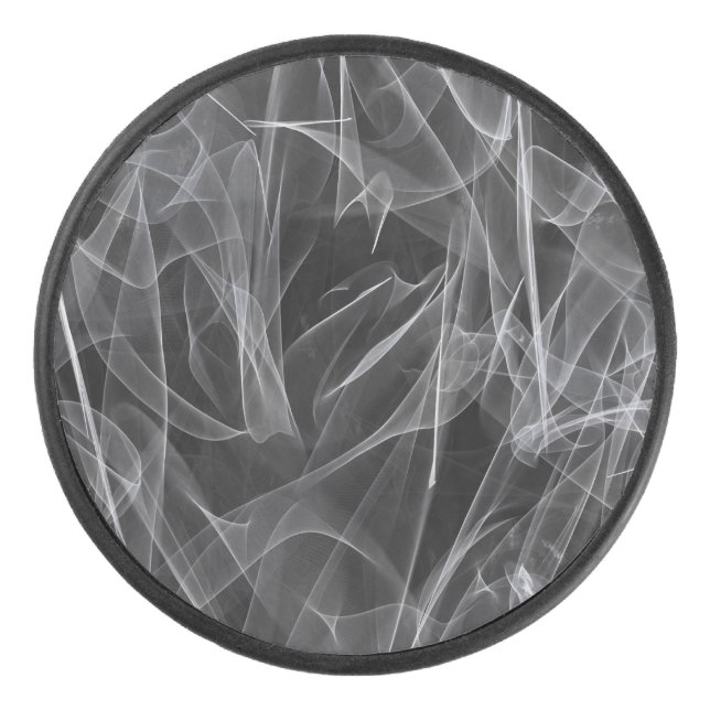 Elegante Raucher-Wirbel - Mystische Ästhetik Eishockey Puck (Vorderseite)