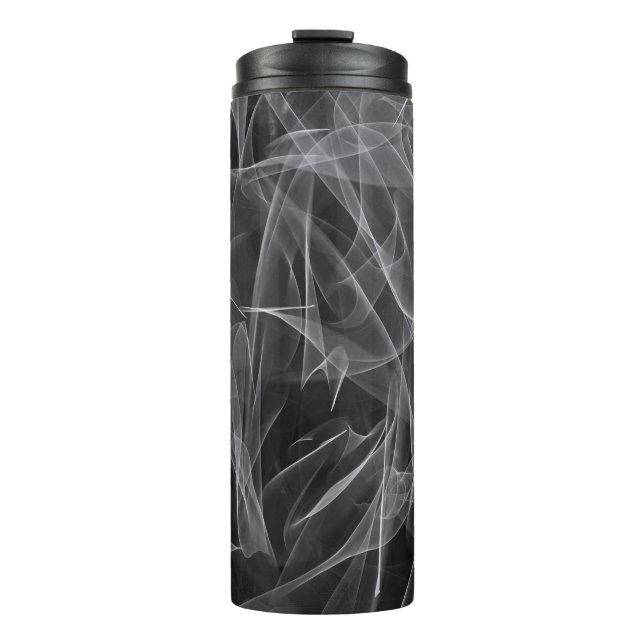 Elegante Raucher-Wirbel - Mystische Ästhetik Thermosbecher (Vorderseite)