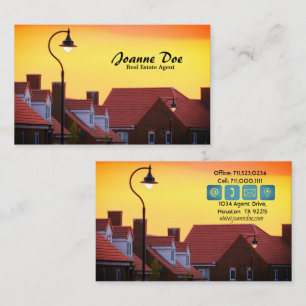 Elegante Real Anwesen Agent Houses Business Card Visitenkarte