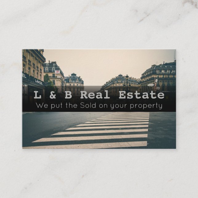Elegante Real Anwesen Business Card - individuell  Visitenkarte (Vorderseite)