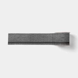 Elegante realistische Burlap Rustic Graukohle Ripsband
